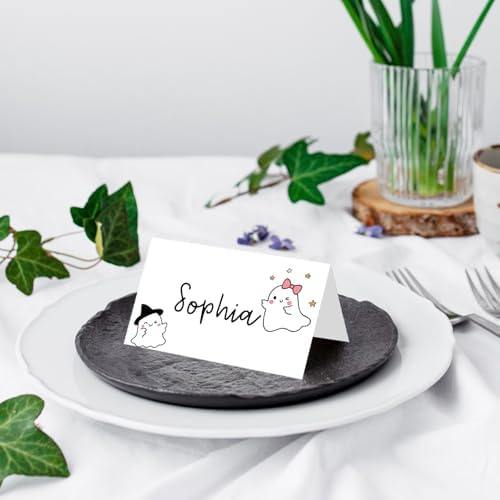 25 Pack Halloween Place Cards Editable Name Cards