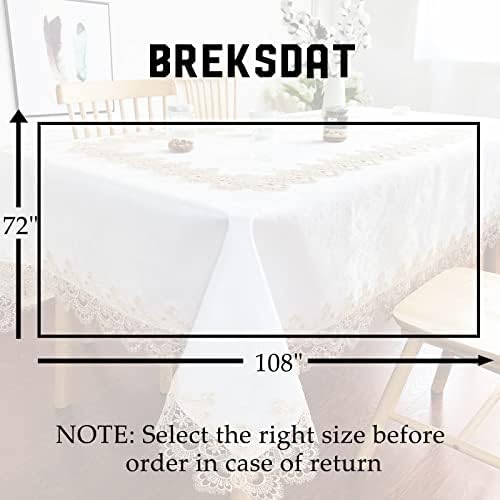 Elegant Rectangle Tablecloths with Macrame Border
