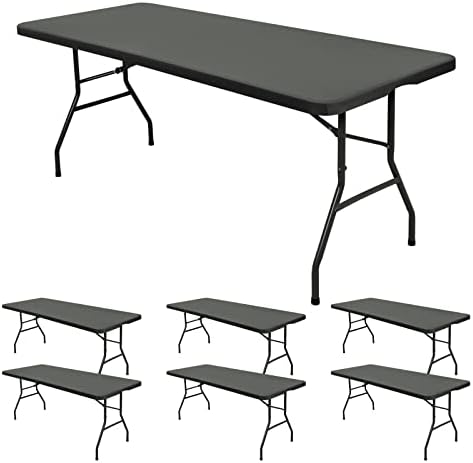 6 Pack Stretch Fabric Table Covers Fits 6 Tables Gray 30 x 72