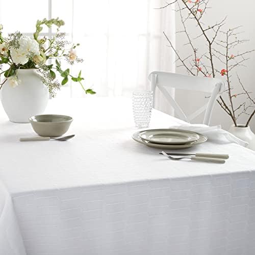 Martha Stewart Honeycomb Tablecloth 60x84 White