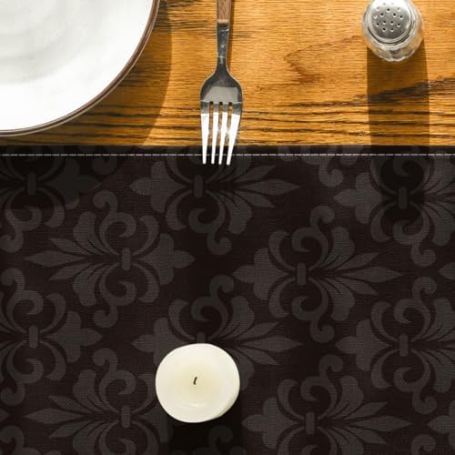 Artoid Mode Boo Black Cat Pumpkins Halloween Table Runner