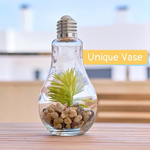 Gerrii 144 Pcs Plastic Light Bulb Jars with Silver Lids