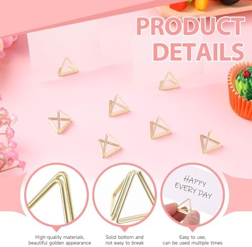 100 PCS Gold Table Card Holders for Events