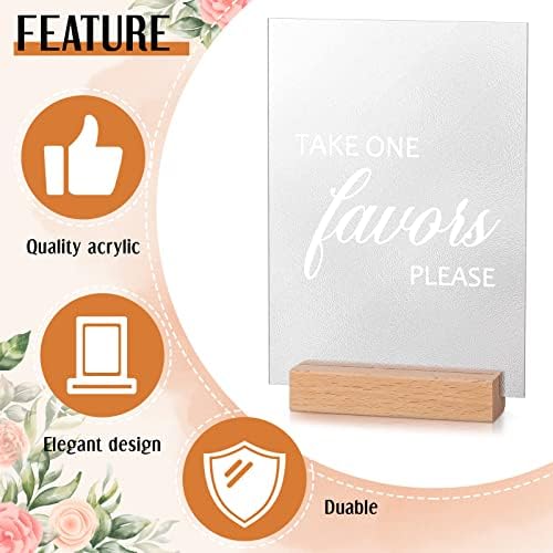 Yinkin 3 Pcs Acrylic Wedding Signs with Stand