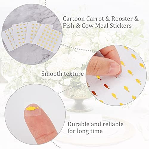 OLYCRAFT 2400Pcs Meal Stickers Set 4 Styles
