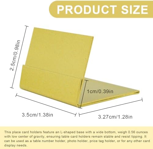 12-Pack Gold Metal Table Number Holders for Events