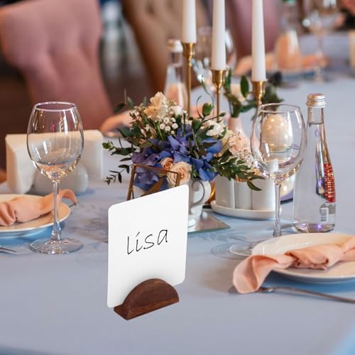 30pcs Wooden Table Number Stands for Weddings and Parties