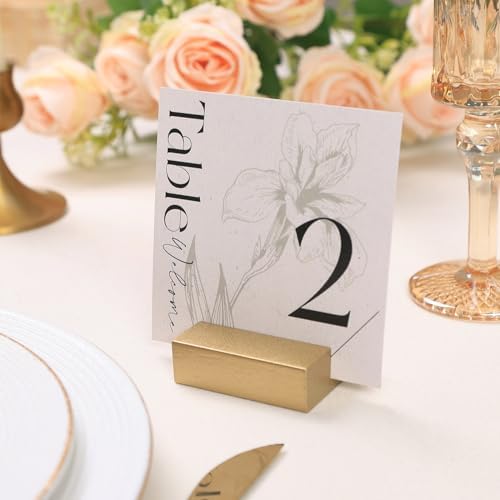 UNIQOOO 12 Pack 2 Inch Gold Birch Place Card Holders