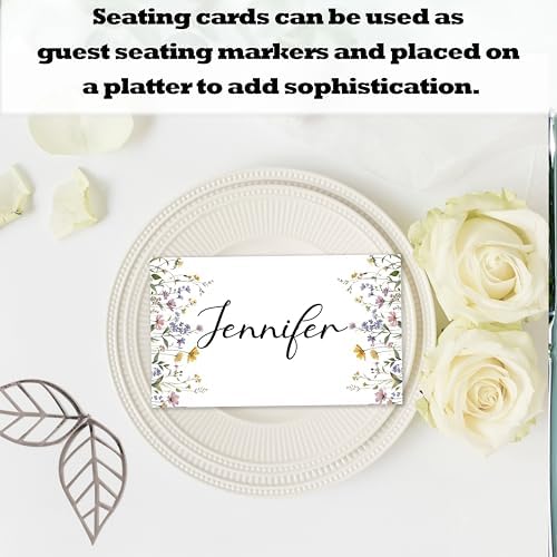 Wildflowers Place Cards for Girls 25 Pack 1