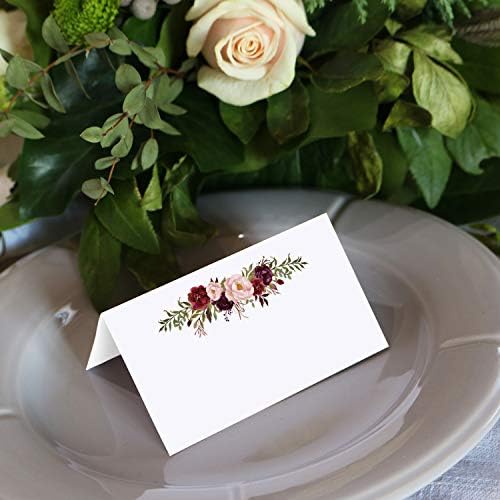 321Done Floral Place Cards 35x2 Inches Set of 50