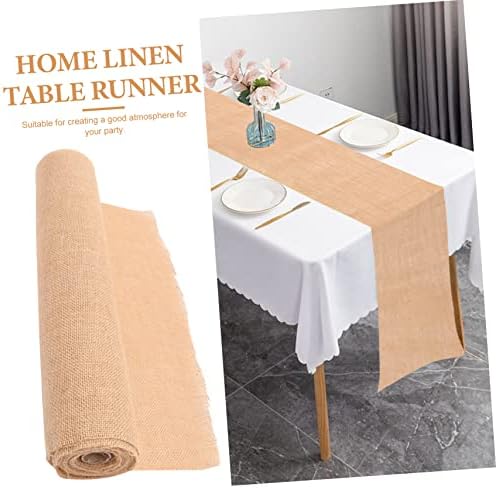 Zerodeko Natural Linen Table Runner for Rustic Wedding Decor