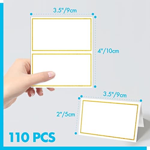 110 PCS Tent Cards with Gold Foil Border