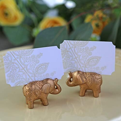 Kate Aspen Lucky Golden Elephant Place Card Holders Set of 6