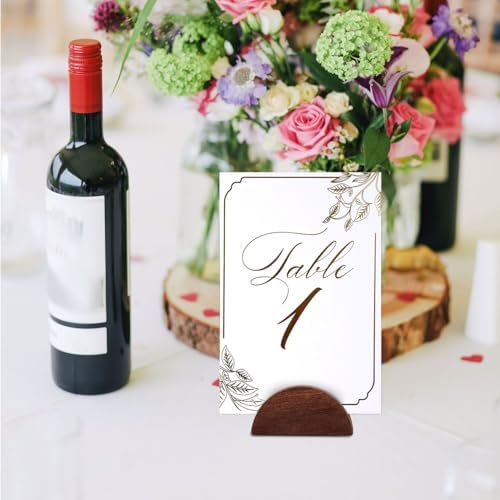 30pcs Wooden Table Number Stands for Weddings and Parties