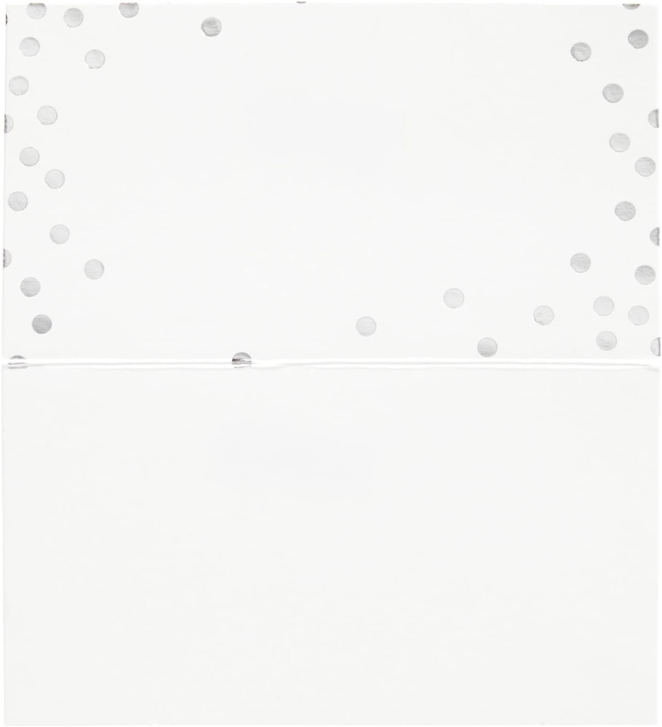 Best Paper Greetings 100 Pack Silver Foil Place Cards