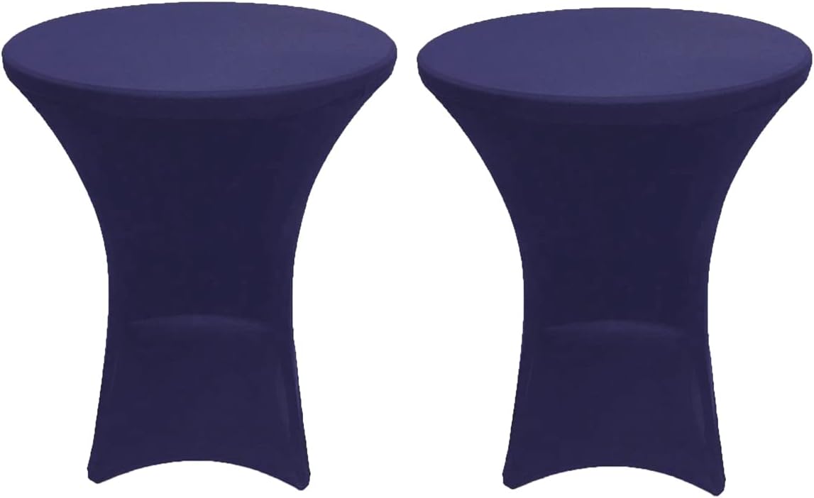 2 Pack Navy Blue Cocktail Highboy Tablecloths 36x42 Inches