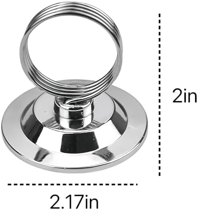 12PCS 2 Inch Silver Place Card Holders for Weddings