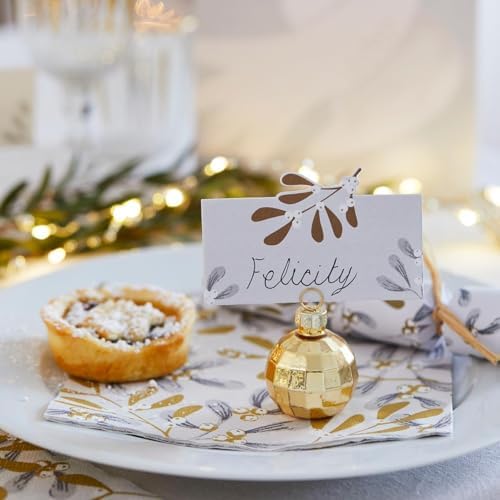 Talking Tables 6 Reusable Gold Disco Ball Place Card Holders