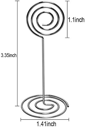 Aniann Table Number Card Holders 25 Pack Silver