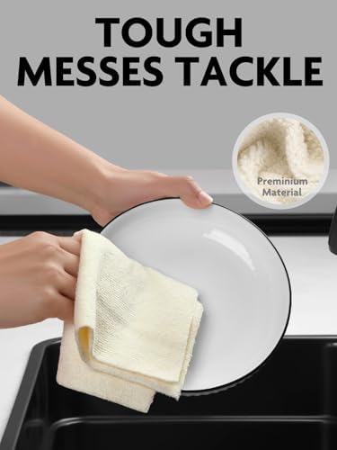 Fantasticlean Tear Away Dish Cloth - 40 Sheets - 10x10 Reusable Microfiber Towel Rolls