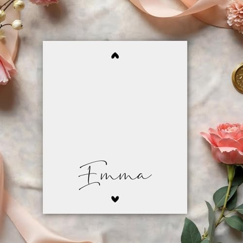 Black Heart Place Cards Set of 25 for Events