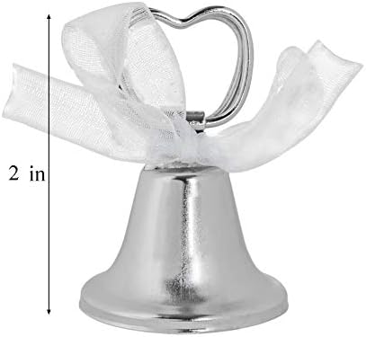 Super Z Outlet Silver Bell Place Card Holders 12 Pack