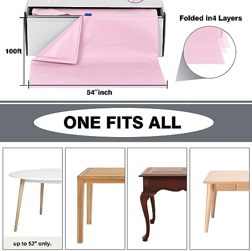 Craft And Party 54 in x 100 ft Table Cover Roll Light Pink