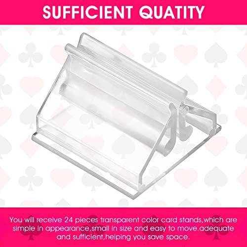 24PCS Clear Acrylic Place Card Holders for Wedding Photos and Memos