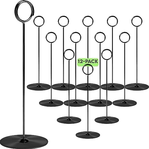 Gray Bunny Metal Table Number Holders 12 Pack Black