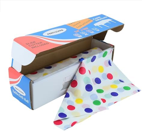PartyHippo Plastic Tablecloth Roll 54 x 100 with Cutter Box 1