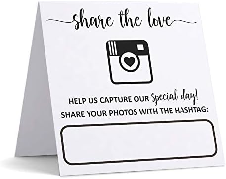 321Done Wedding Hashtag Signs Set of 10