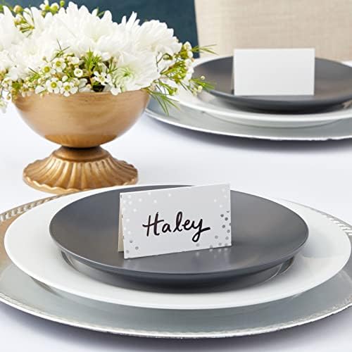 Best Paper Greetings 100 Pack Silver Foil Place Cards