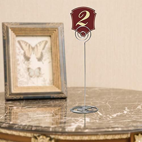 Silver Place Card Holders - 10PCS 86 Inch Table Number Stand for Events