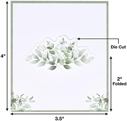 Gift Boutique 100 Pack Eucalyptus Place Cards