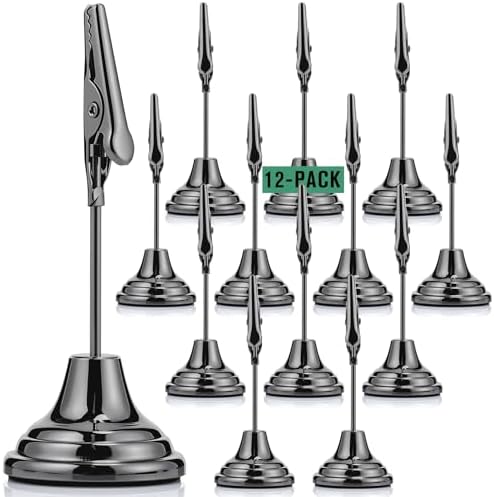 Marspark 12 Pcs Table Number Holders 3 Inch Place Card Stands