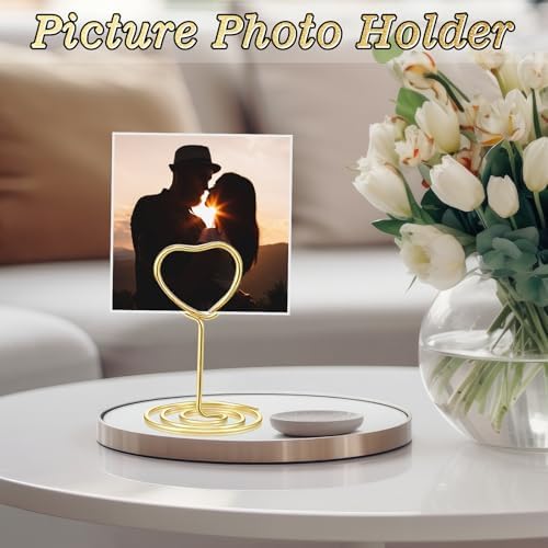 Patelai 36 Pcs Gold Wire Table Number Holders