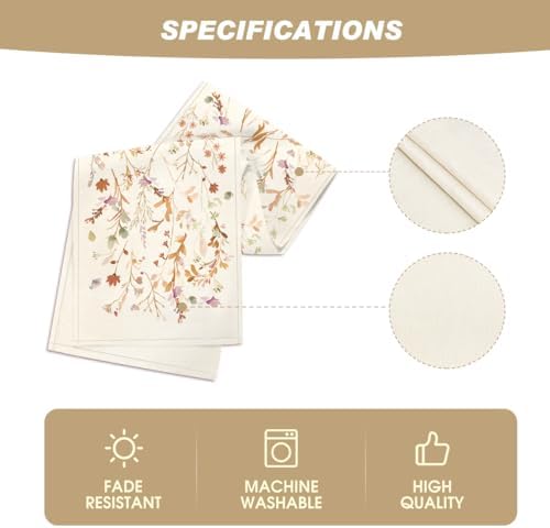 Artoid Mode Floral Leaves Fall Table Runner 13x72 Inch
