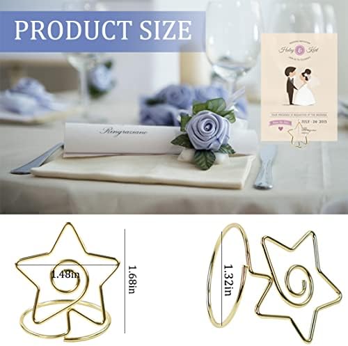 ELANE Wedding Card Holders Set 20pcs Star Diamond Place Card Holders
