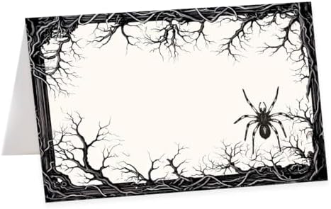 Andaz Press Halloween Name Place Cards for Party Buffet 24 Pack 2x35