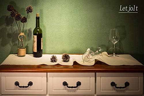 Letjolt Shabby Chic Ruffled Table Runner 72 Inch