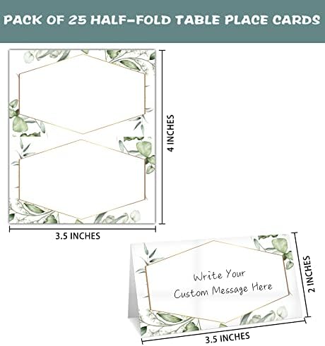 Gold Foil Greenery Table Place Card Set 25 Pcs