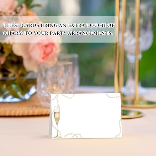 Champagne Wedding Place Cards for Table Setting 25pcs
