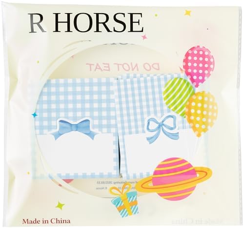 R HORSE Blue Bow Place Cards 100Pcs 35x2 Inch