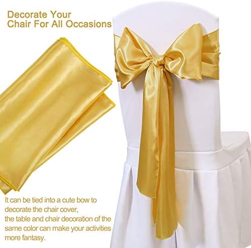 B-COOL Gold Satin Table Runners 10 Pack 12x108 Inch