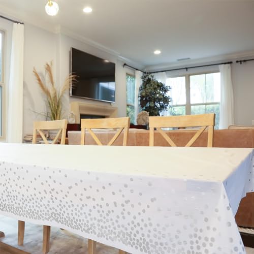 PARTYHIPPO Plastic Tablecloth Roll 54 x 100 with Cutter Box