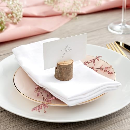THE TWIDDLERS 50 Rustic Wood Place Card Holders