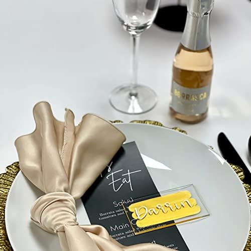 Clear Acrylic Place Cards 35x2 Inch 18 Thick 20 Pcs Set