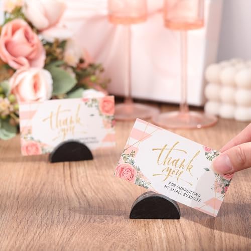 24 Pcs Black Wooden Table Name Holders