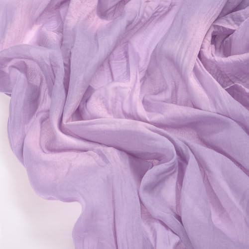 Socomi 6pcs Lilac Purple Lavender Cheesecloth Table Runner 120 Inch 10FT
