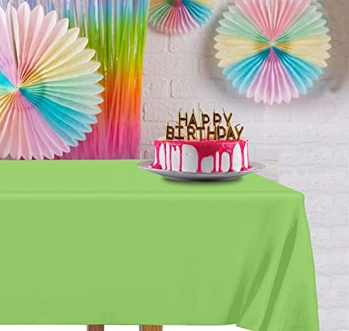 DecorRack 12 Pack Heavy-Duty Tablecloths - Lime Green
